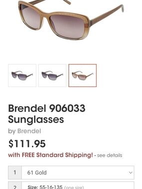 Brendel 906033 Women's Gold Gradient Sunglasses